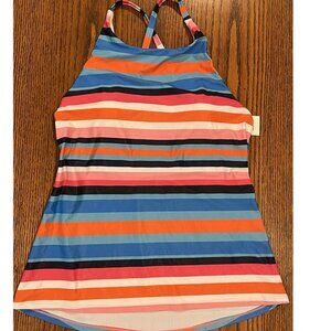 NWOT Beautiful Striped Nautica Tankini Top L